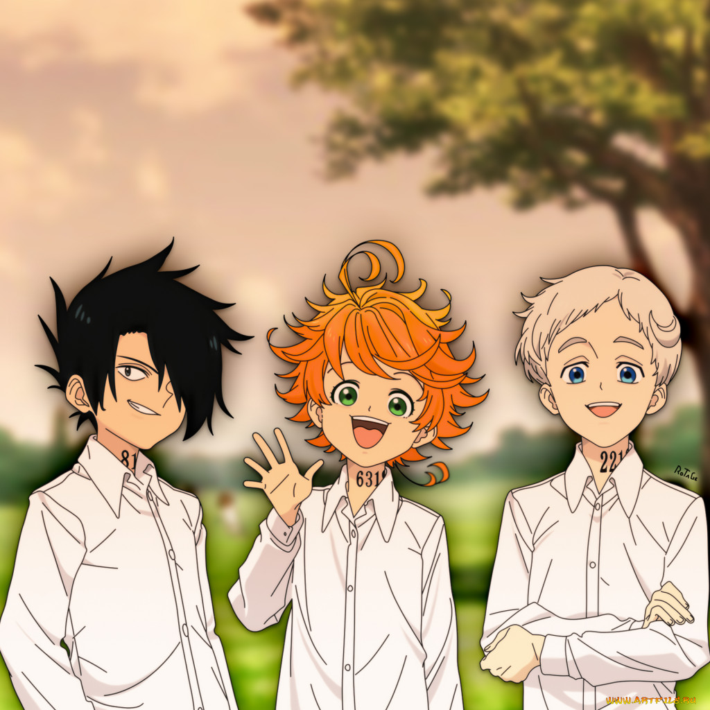 Обои Аниме Yakusoku no Neverland, обои для рабочего стола, фотографии аниме,  yakusoku no neverland, yakusoku, no, neverland, обещанный, неверленд Обои  для рабочего стола, скачать обои картинки заставки на рабочий стол.